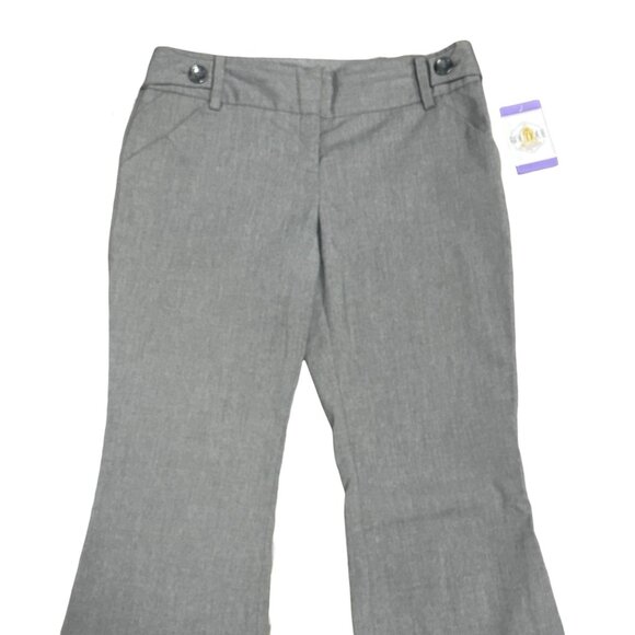 The Limited Cassidy Fit Dress Pants 6L Gray Wide Flare Leg Mid Rise Office Wear - Picture 6 of 12